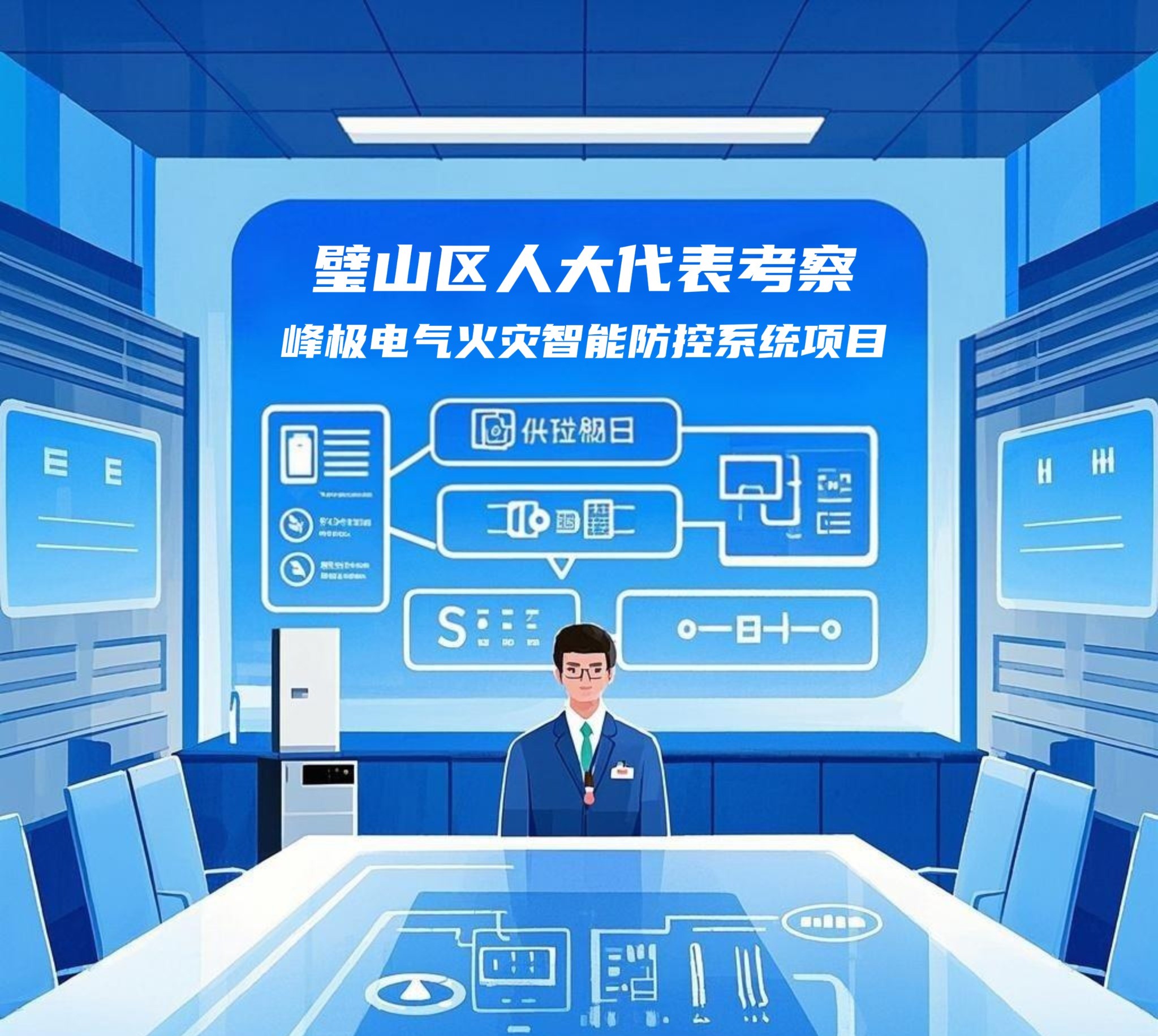 【企业动态】璧山区人大代表考察峰极电气火灾智能防控系统项目